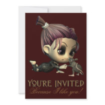 Strange Friends Halloween Party Invitation by HalloweenTees Strange Friends Halloween Party Invitation