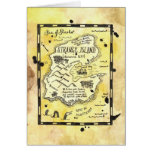 Strange Island Pirate Treasure Map Card