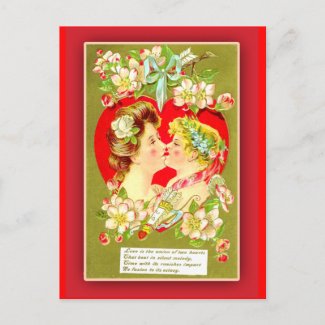 Strange Kisses Victorian Valentine Cards Postcard