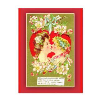 Strange Kisses Victorian Valentine Cards Postcard