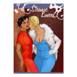 Strange Lovers Lesbian Pulp Greeting Card