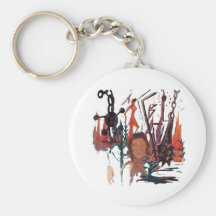 "Strange Time" Round Keychain