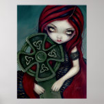 Strangely Lonely gothic fairy celtic cross Print posters