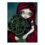 Strangely Lonely gothic fairy celtic cross Print