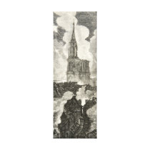 Strasbourg Cathedral Franco-Prussian War Night Canvas Prints