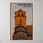 Strasbourg - Church Sunset Print