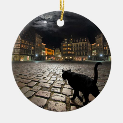 Strasbourg's night christmas ornaments