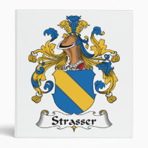 Strasser Family Crest Vinyl Binders