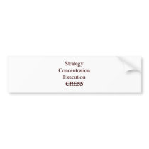 Strategy Concentration Execution Chess Bumper Sticker