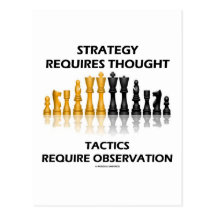 Strategy Requires Thought Tactics Observation Post Card