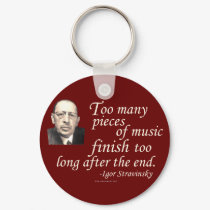 Stravinsky on Endings keychains