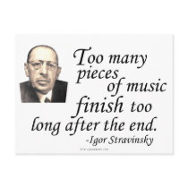 Stravinsky on Endings postcards
