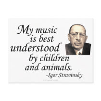 Stravinsky on Understanding postcards