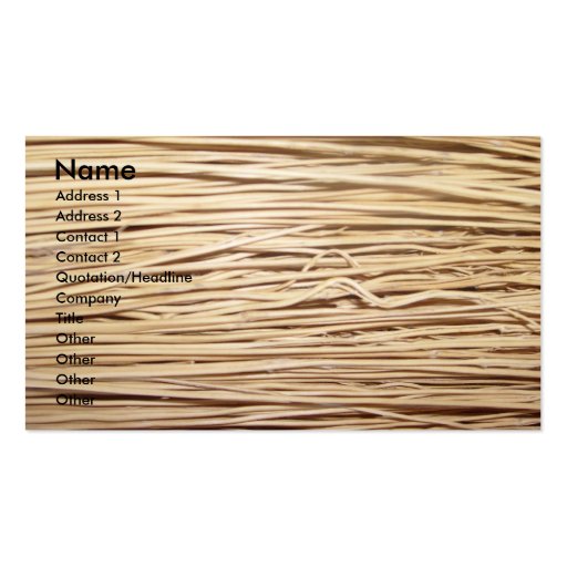 Straw business card (front side)