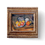 Straw-covered vase, sugar bowl and apples pins