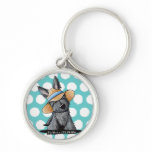 Straw Hat Scottie Dog Keychains