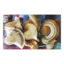 Straw Hats Rectangular Sticker