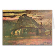 Straw hut at dusk by Vincent van Gogh Card