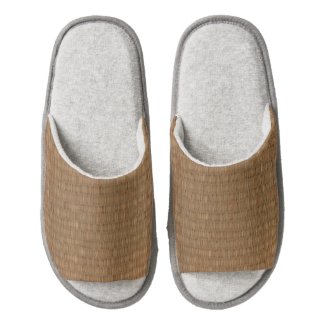 Straw Mat Pair of Open Toe Slippers