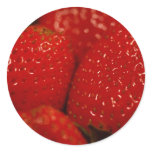 Strawberries #1 round sticker
