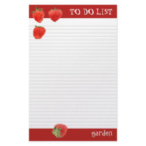Strawberries 4our To Do List Stationery Design