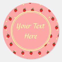 Strawberries and Cream Customizable Sticker