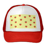 Strawberries and Polka Dots Yellow Hat