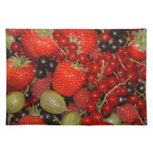 Strawberries, and summer fruits placemats