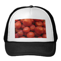 Strawberries Background Trucker Hat
