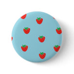 Strawberries Blue Buttons
