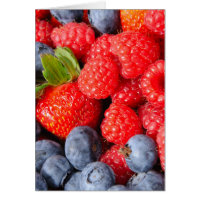 Strawberries Blueberries and Raspberries card