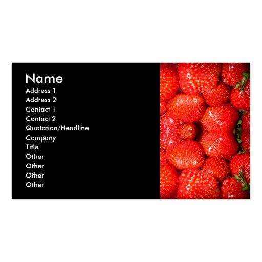 Strawberries Business Card (front side)