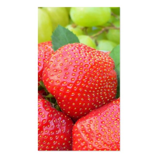 Strawberries Business Card (front side)