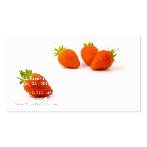 Strawberries Business Card Templates