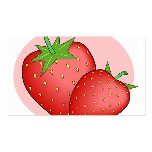 Strawberries Business Cards (back side)