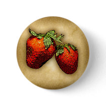 Strawberries Pinback Buttons