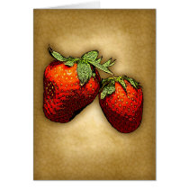 Strawberries Greeting Cards