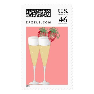 Strawberries & Champagne stamp
