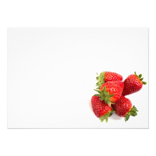 Strawberries Custom Invites