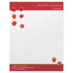 Strawberries Falling Letterhead