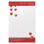 Strawberries Falling Stationery