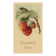 Strawberries fruit sales business cards