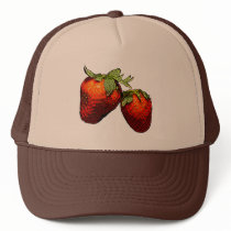 Strawberries Mesh Hats