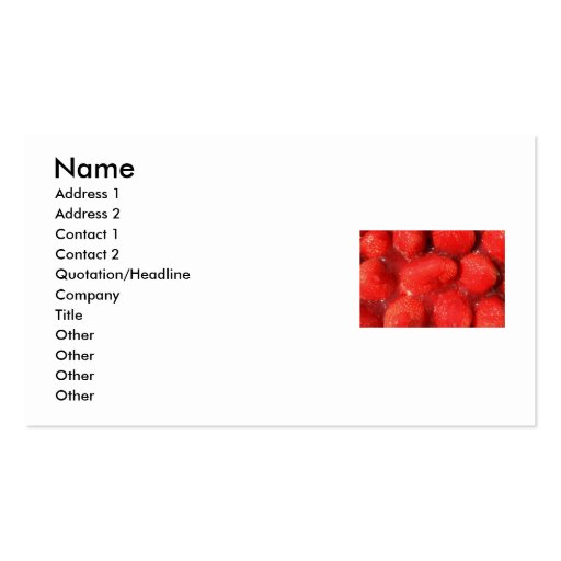 Strawberries in Jelly Business Card (front side)