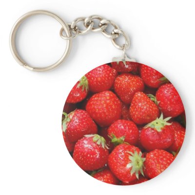 Strawberries keychains