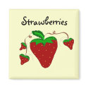 Strawberries magnets