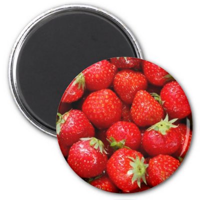 Strawberries magnets