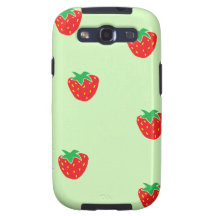 Strawberries Mint Green Galaxy SIII Cases