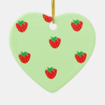 Strawberries Mint Green Ornament