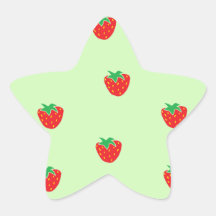Strawberries Mint Green Sticker